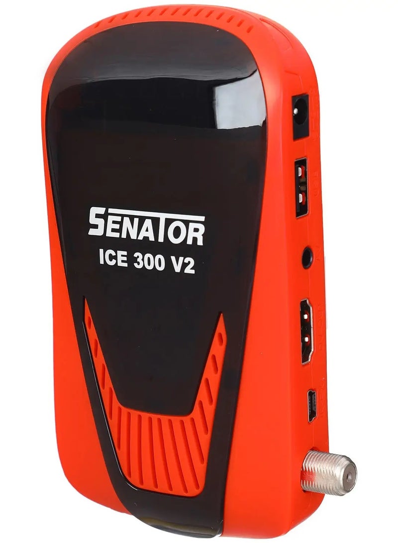 سيناتور أيس 300 V2 فل إتش دي 1080 مع واى فاى داخلى وريموت  بلوتوث - أحمر - Image 1